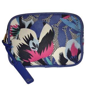Estee Lauder Cosmetic Makeup Bag Santorini Floral Print Travel Pouch